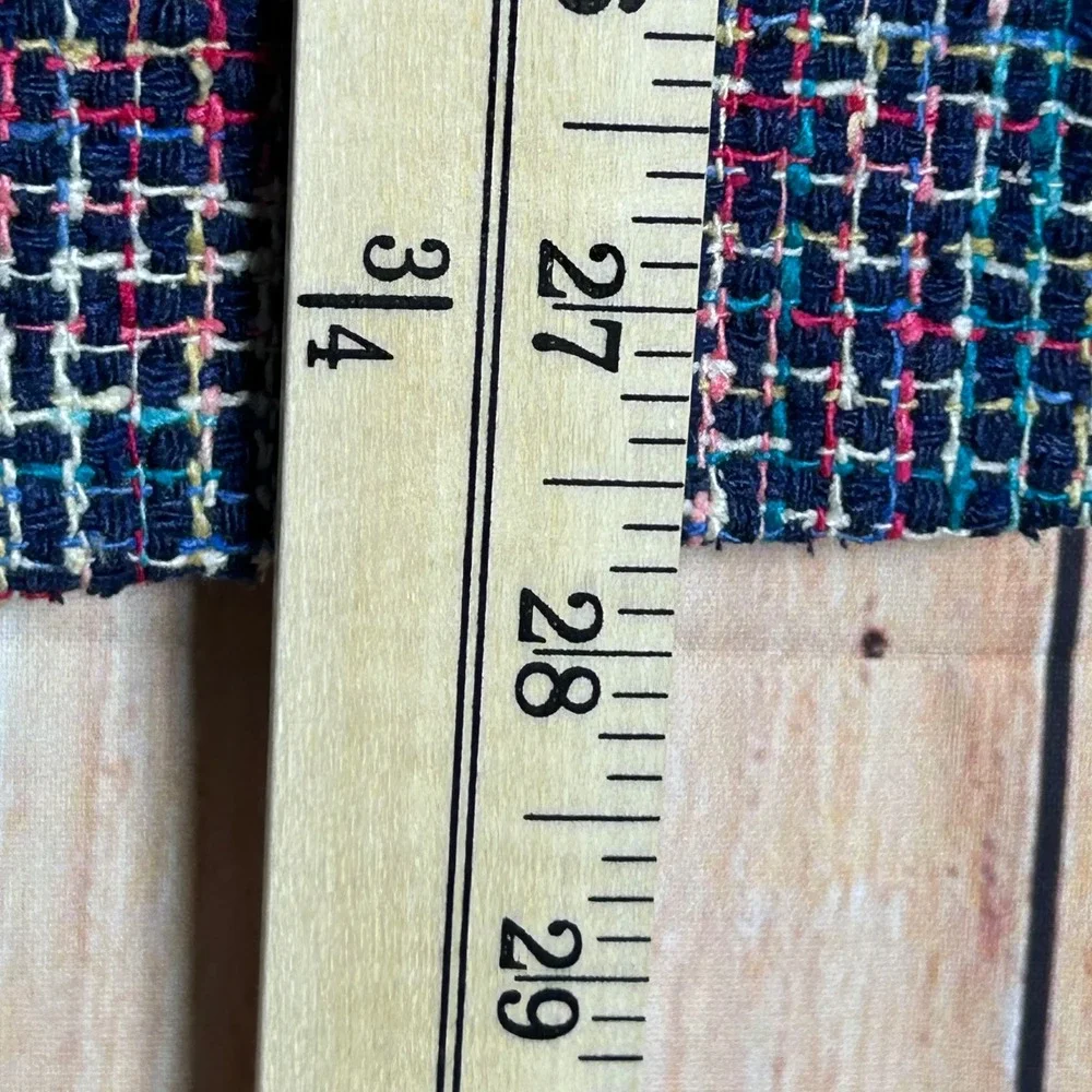 Cortland Petite Collection Blazer Womens 8 Multicolor Silk Tweed‎ Vintage 90s